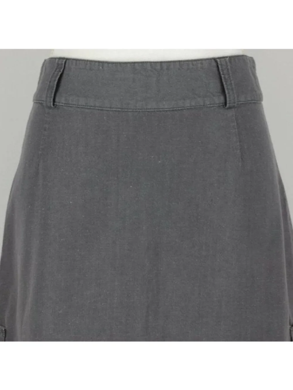 Merrell Women's Size 2 Gray Linen Blend Woven Cargo A-Line Mini Skirt